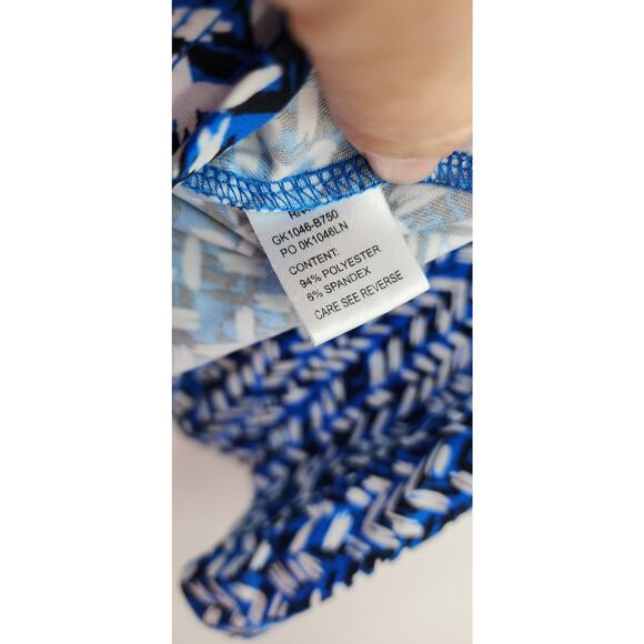 Tail White Lable 1/4 Zip Blue White Black Polo Top Tee Size Large - Picture 7 of 7